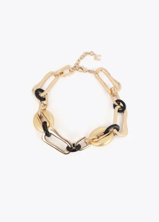 Collar corto cadena combinada