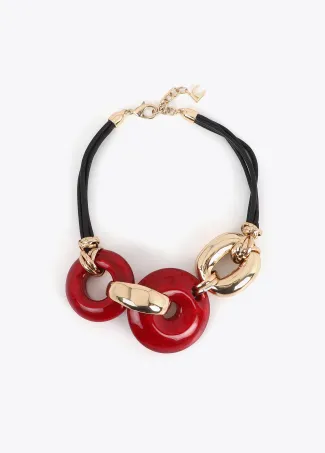 Collar corto discos acrílicos