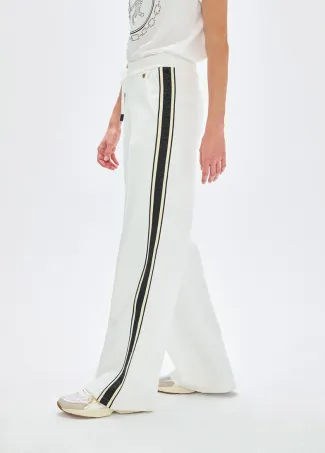Scuba trousers with side bands