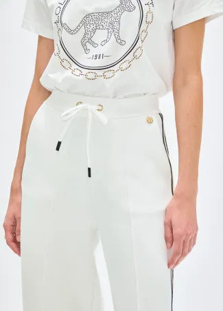 Scuba trousers with side bands