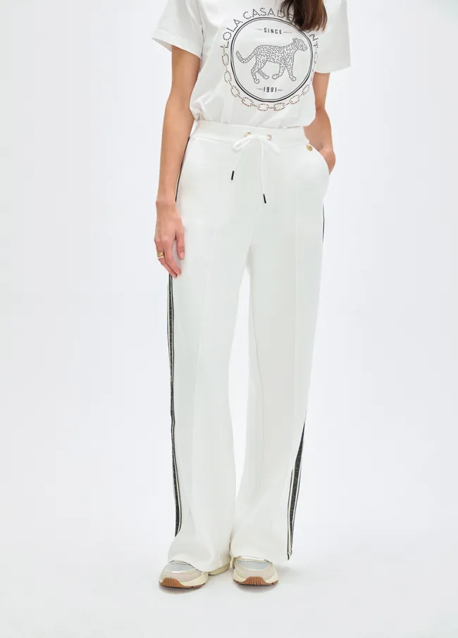 Scuba trousers with side bands