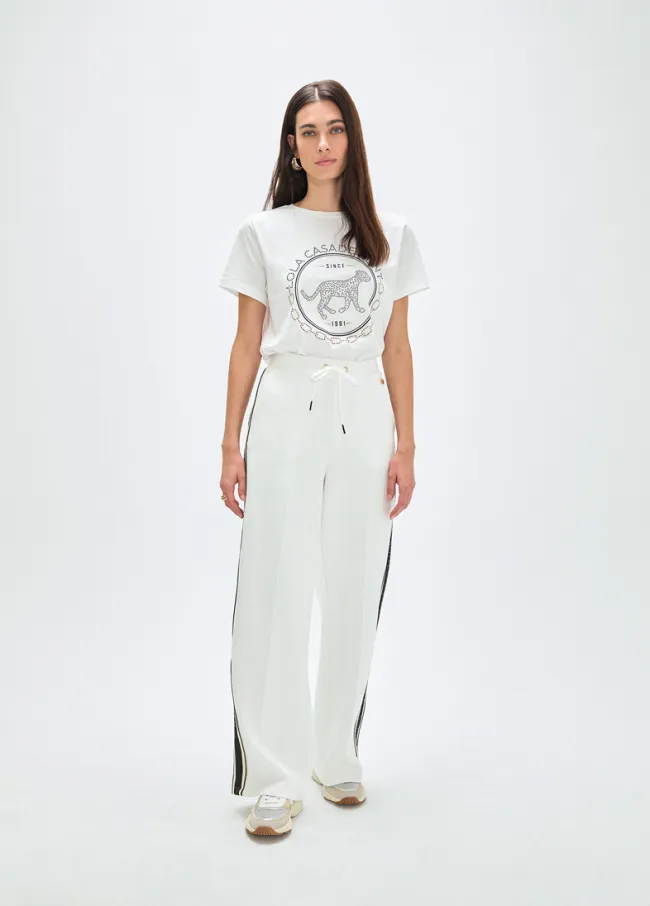 Scuba trousers with side bands