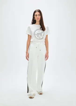 Scuba trousers with side bands