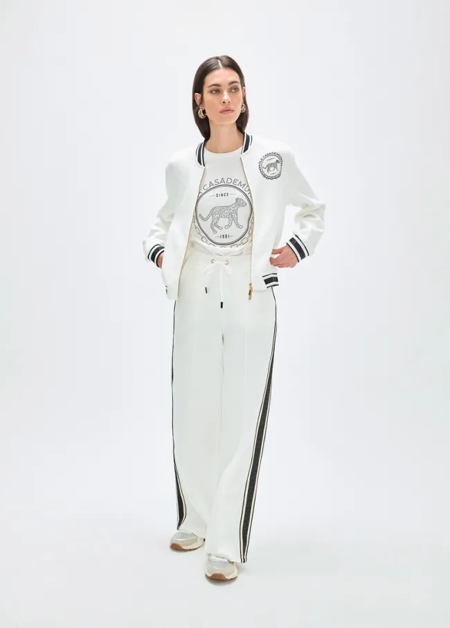 Scuba trousers with side bands