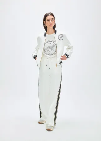 Scuba trousers with side bands