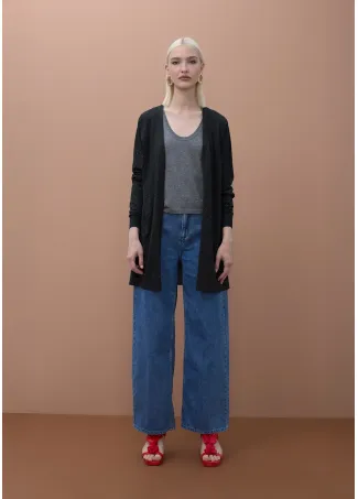 Cardigan largo strass