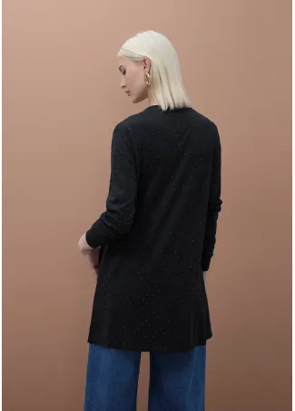 Cardigan largo strass