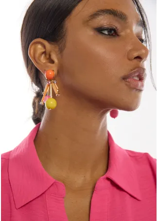 Pendientes acrílicos multicolor