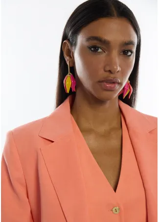 Multicoloured petal earrings