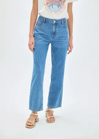 Tejano básico azul medio