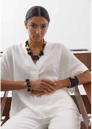 Pulsera elástica con piezas metálicas