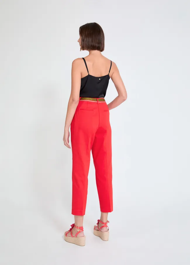 Trousers with M logo band