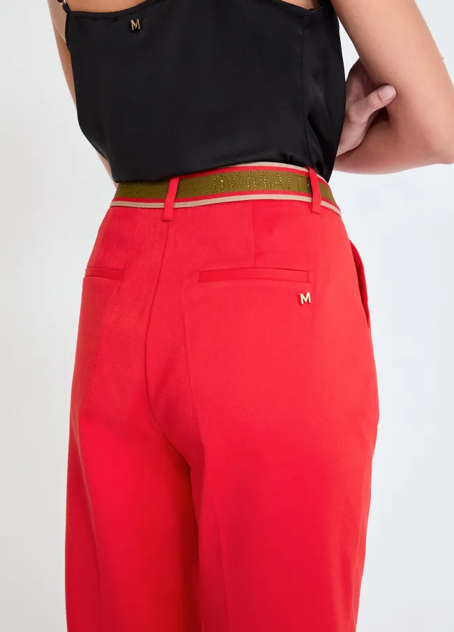 Trousers with M logo band
