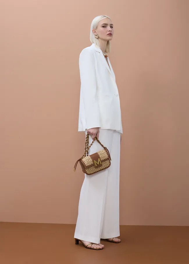 Pantalón blanco de corte recto