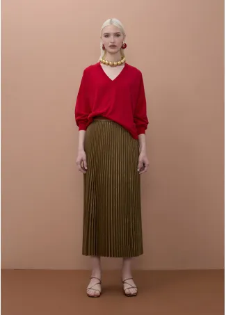 Falda plisada metalizada