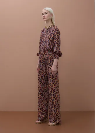 Pantalón palazzo estampado animal