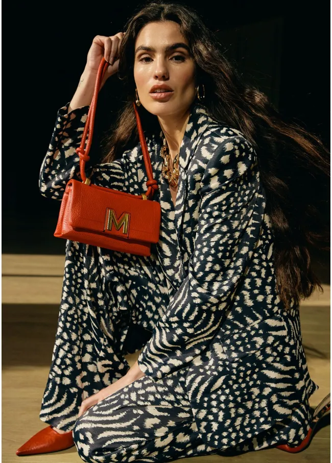 Americana fluida estampada