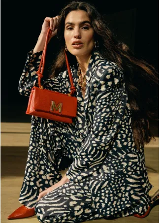 Americana fluida estampada