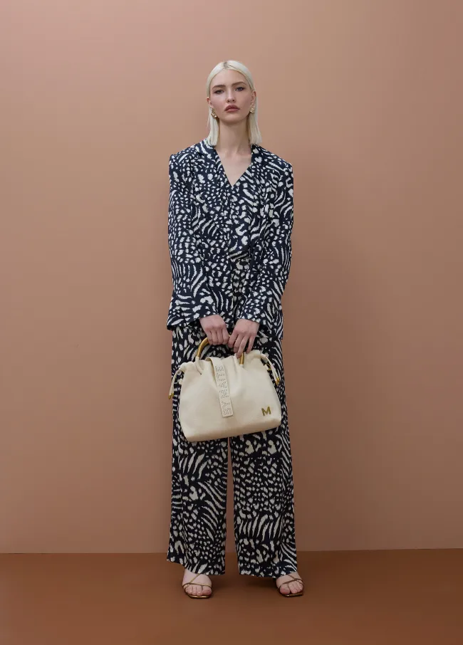 Americana fluida estampada