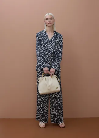 Americana fluida estampada