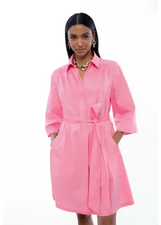 Vestido camisero  corto manga corta