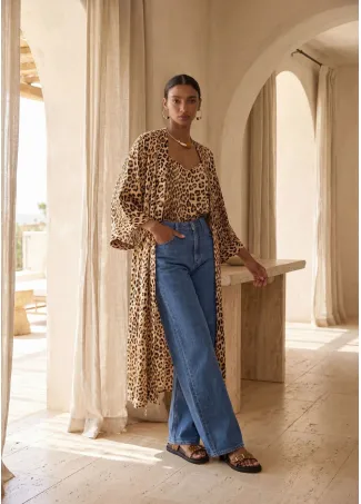 Kimono estampado animal