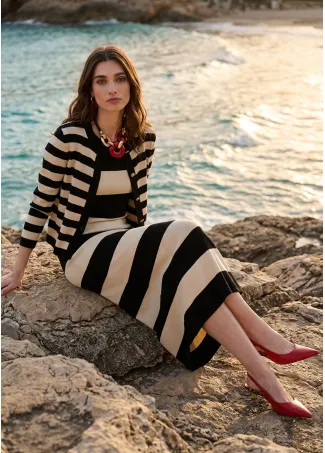 Cardigan rayas bicolor