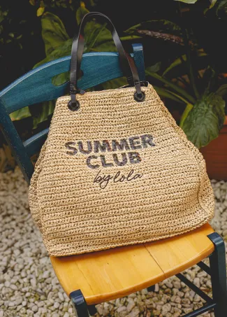 Summer Club deconstructed raffia bag