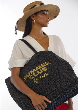 Summer Club deconstructed raffia bag