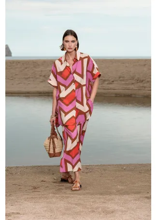 Printed culotte with M logo