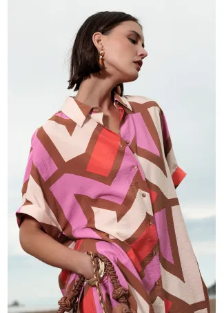 Printed culotte with M logo