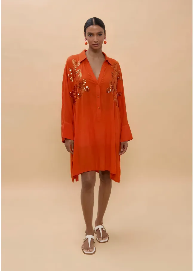Camisa oversize con lentejuelas