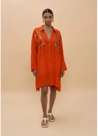 Camisa oversize con lentejuelas