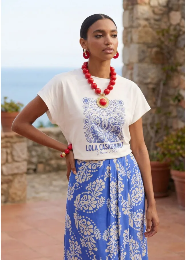 T-shirt with front boho print