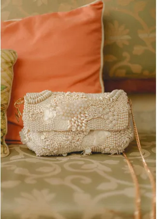 Baguette bag with matching rhinestones