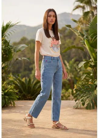 Tejano básico azul medio