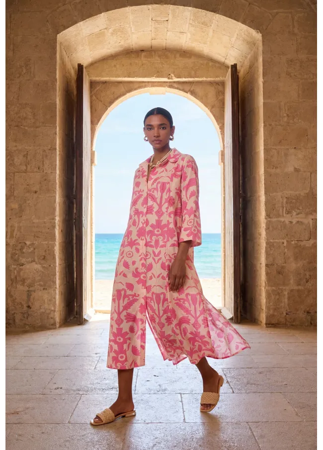 Floral print long sleeve dress