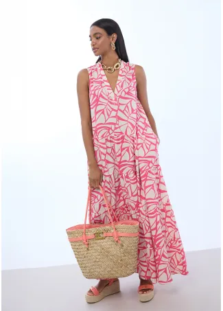 Tote bag with straps and faux leather details