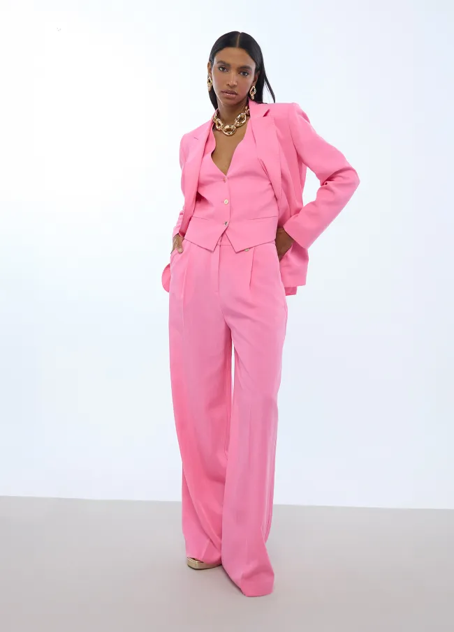 Pleated Palazzo Pants