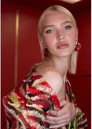 Americana estampado multicolor