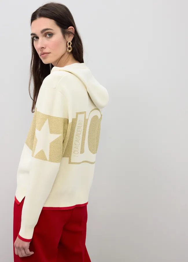 Sudadera con detalles de lúrex