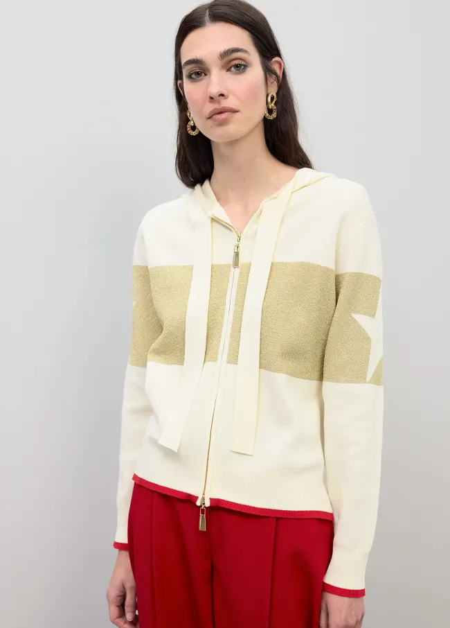 Sudadera con detalles de lúrex
