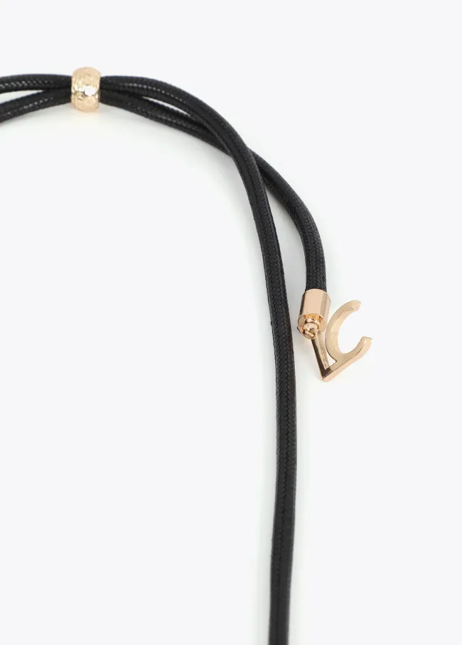 Collar largo colgante corazón