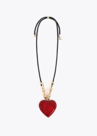 Collar largo colgante corazón
