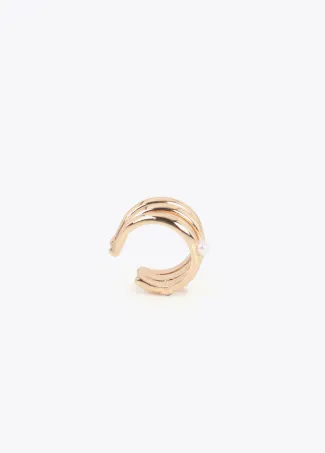 Ear cuff combinado perlas y cristales