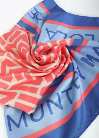 Pañuelo satinado con estampado monograma