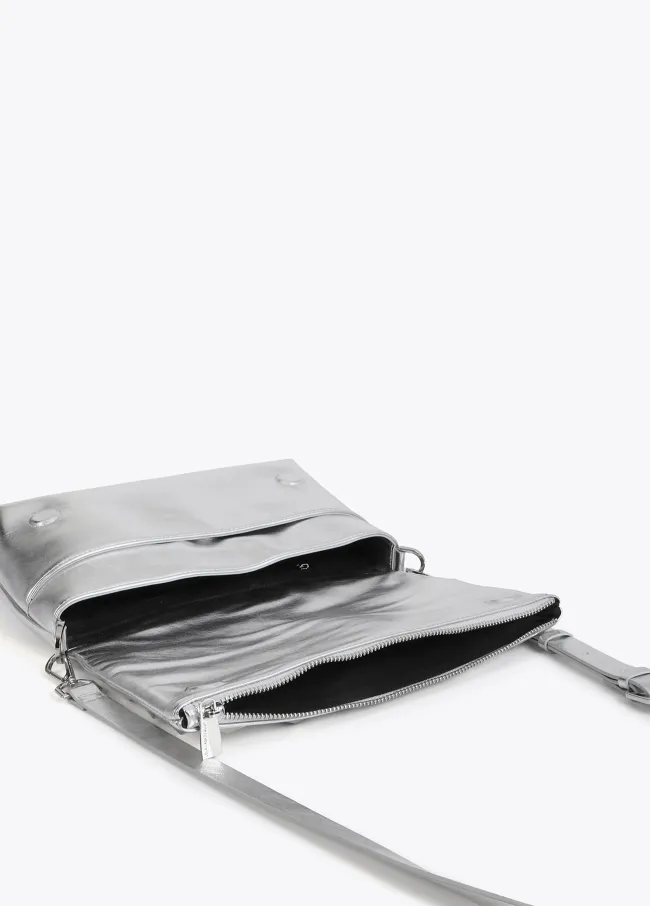 Metallic Crossbody with Rectangular Studs