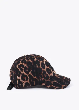 Leopard Cap with Sequin Detail
