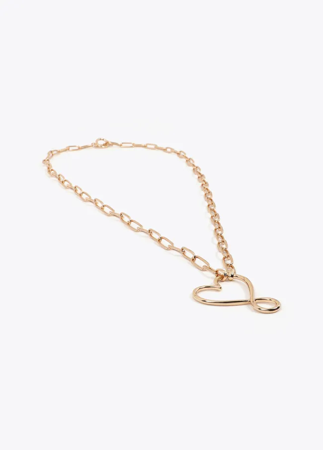 Collar multiposición corazón infinito