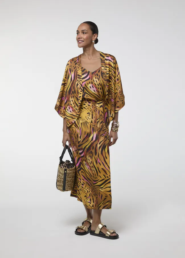 Falda pareo print tigre